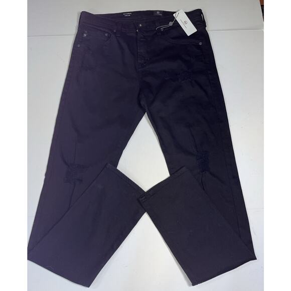 AG Adriano Goldschmied Jeans Mens 33x34 The Nomad Modern Slim Black Denim NWT - Picture 1 of 11